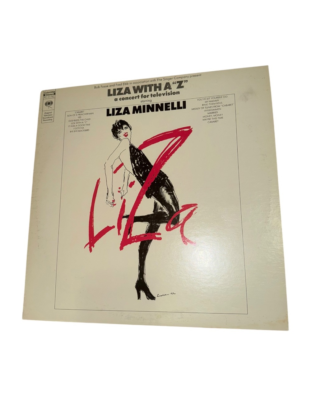 Liza Minnelli 'Liza With A Z' Album Cover - White with Pink Accent